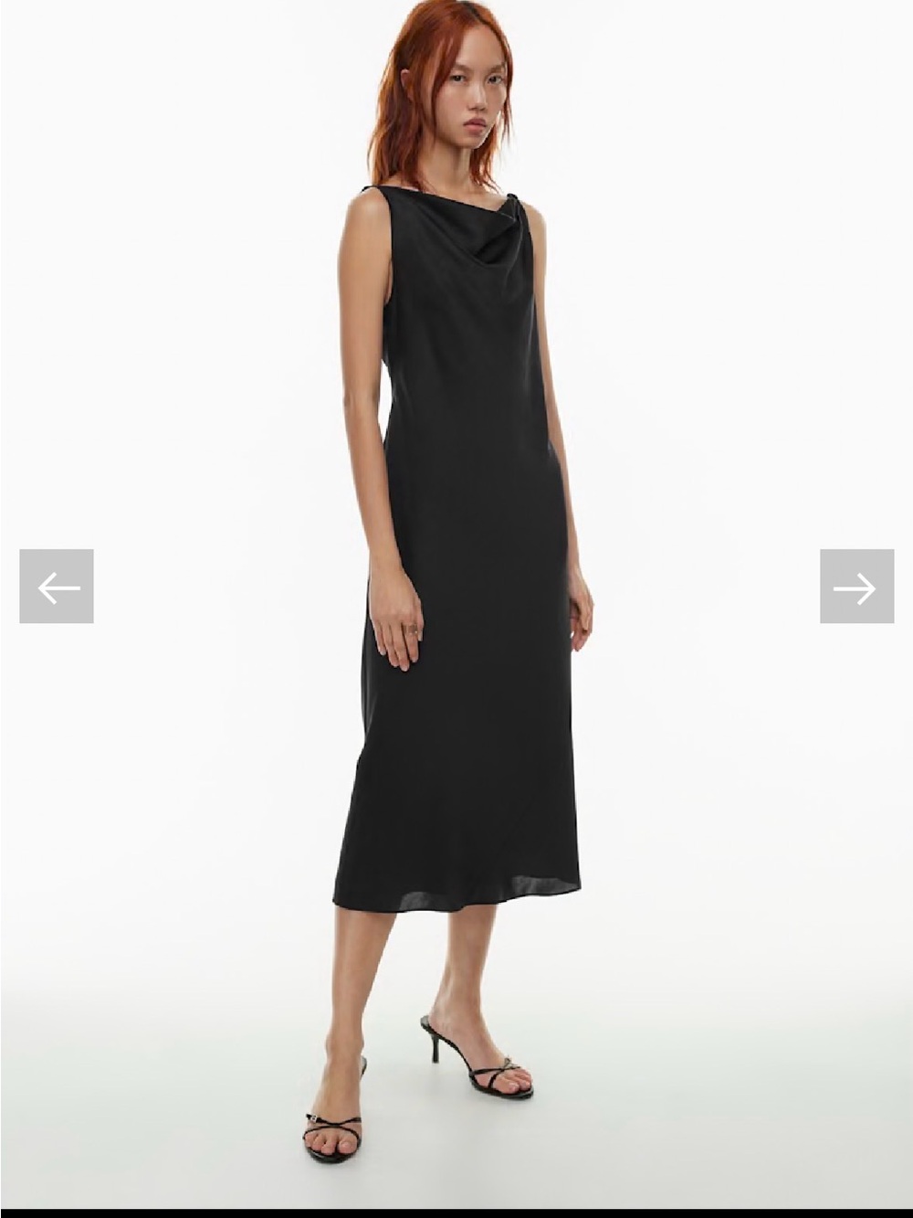 Aritzia Wilfred Goddess Satin Midi Dress